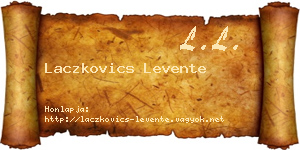 Laczkovics Levente névjegykártya