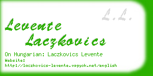 levente laczkovics business card